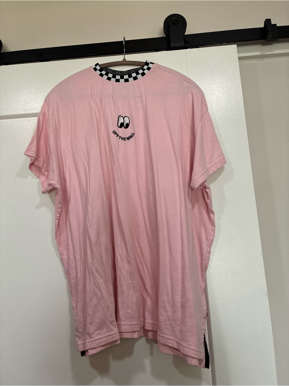 Lazy Oaf Vans collab pink oversized t-shirt